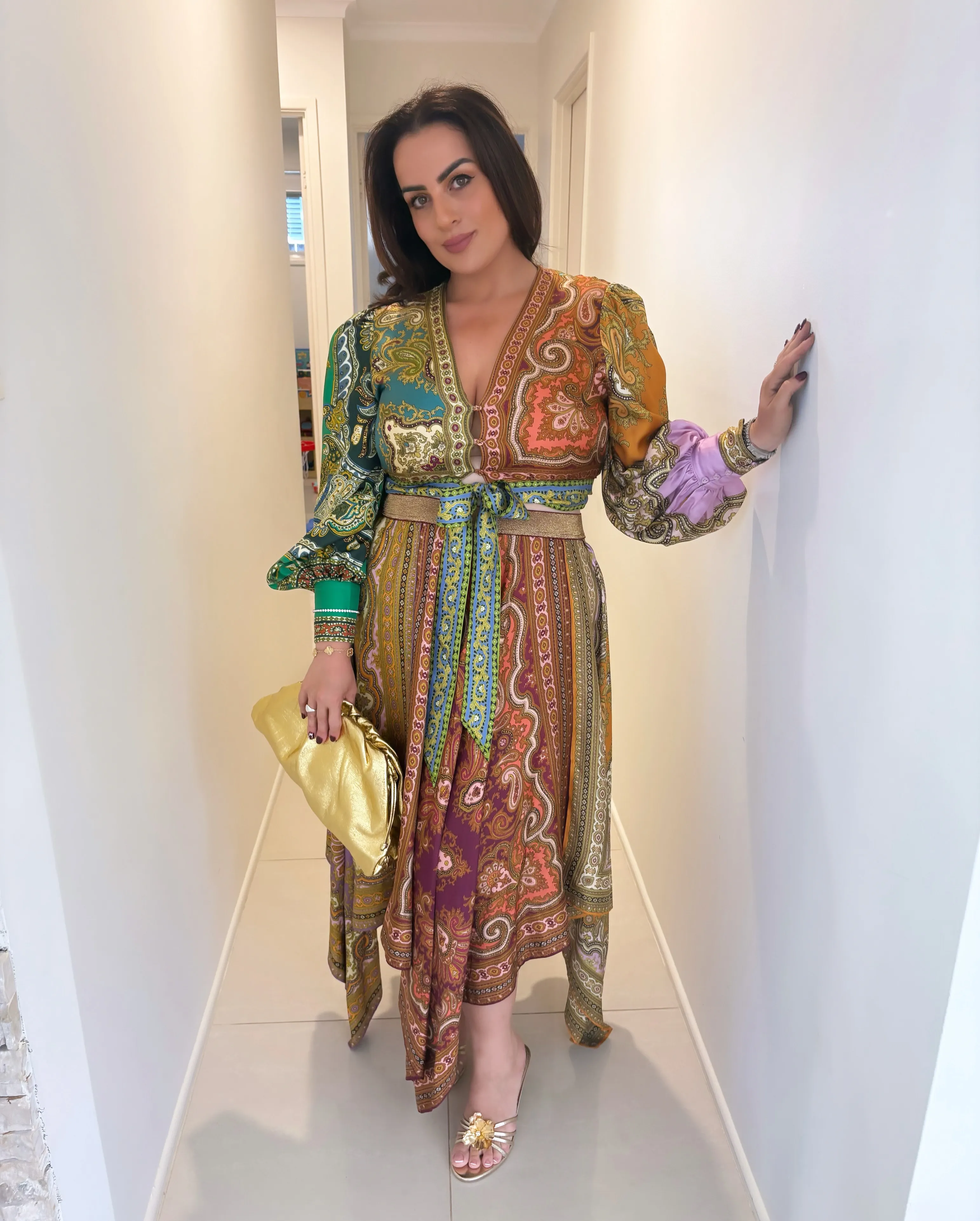 Alémais Clemenza Set - Cropped Blouse and Scarf Skirt