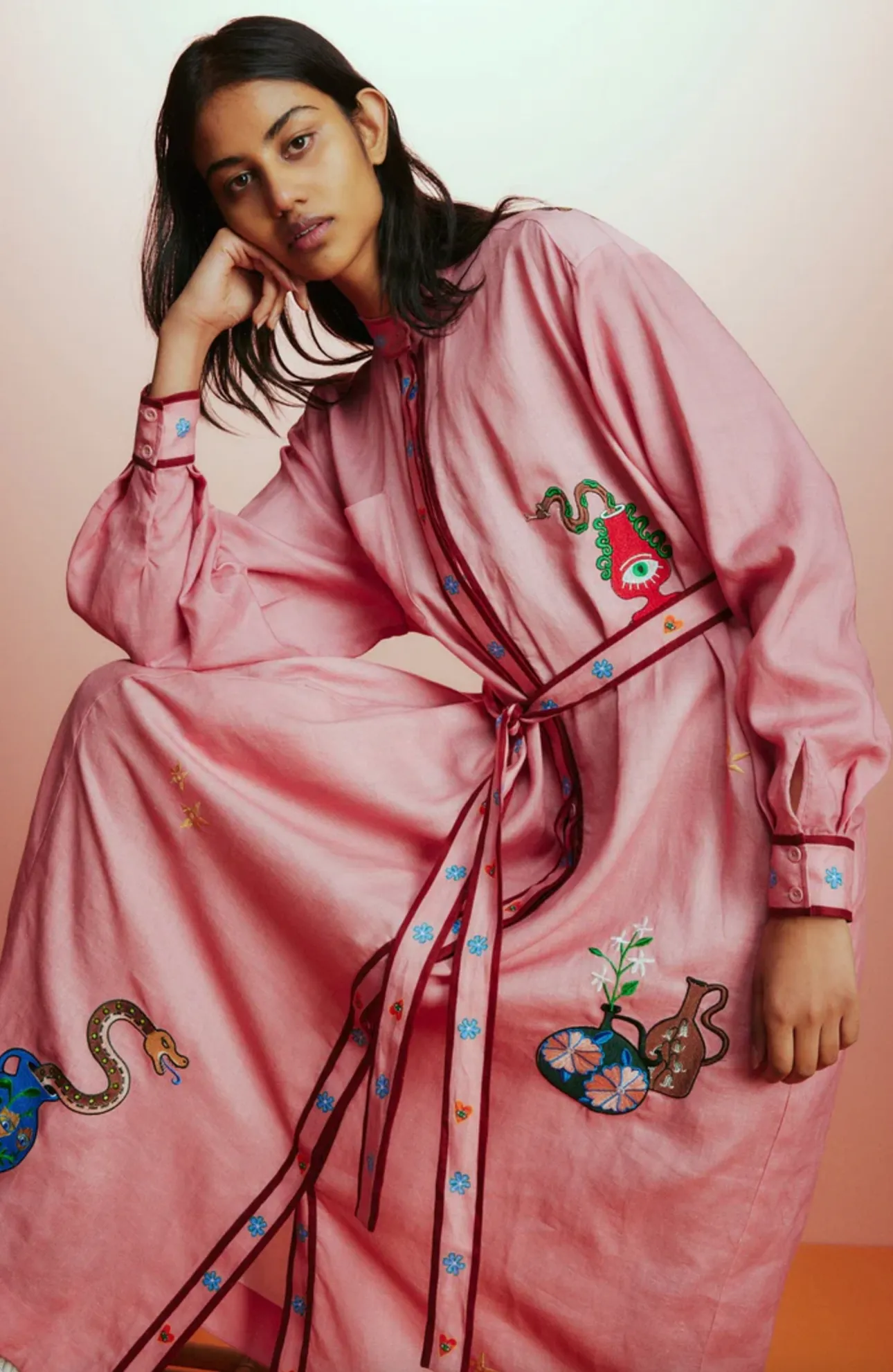 Alémais Timmy Embroidered Shirtdress