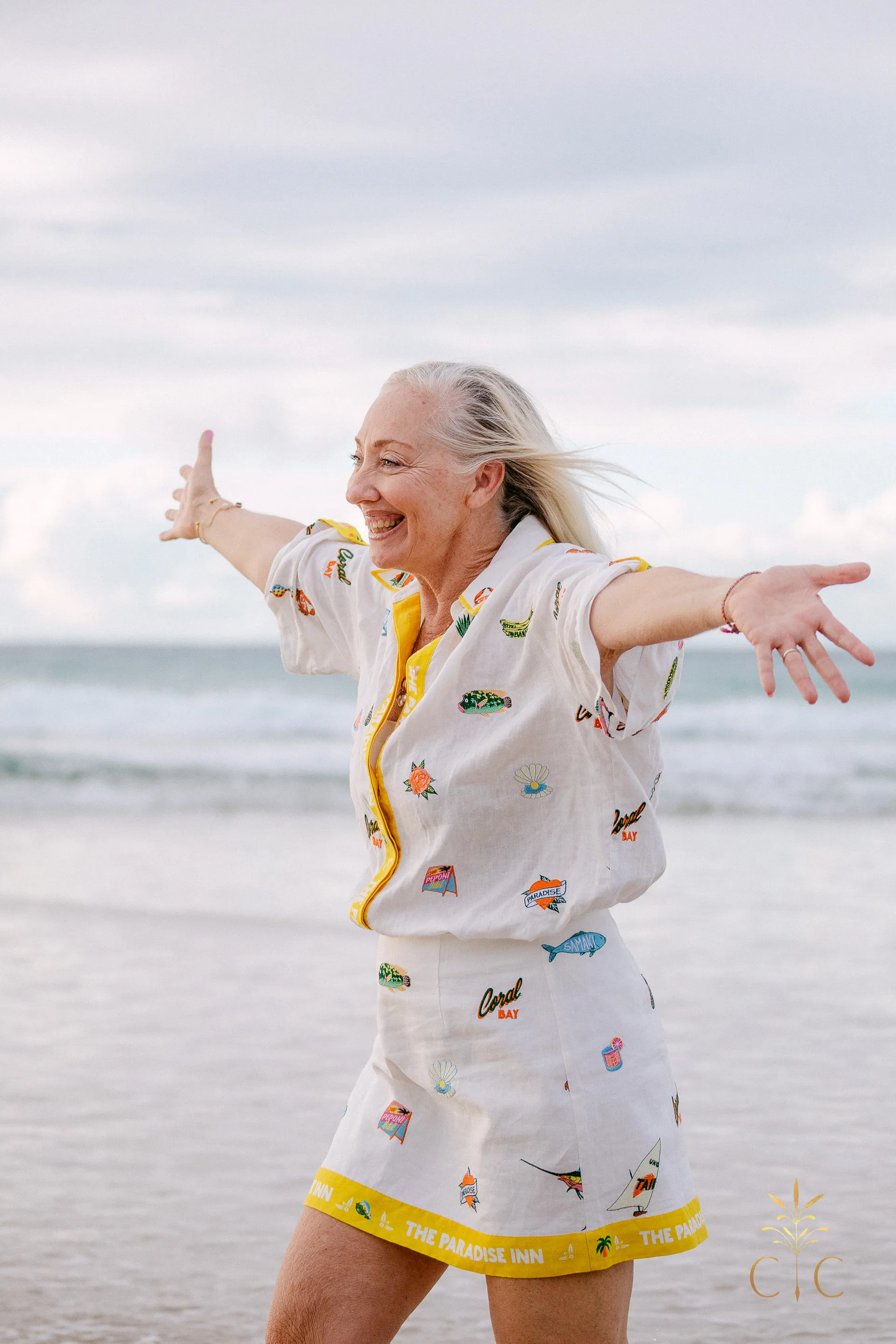 Alémais Blue Marlin Embroidered Shirt