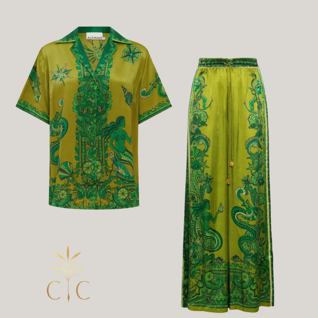 Alémais Solaris Silk Set - Shirt and Pant
