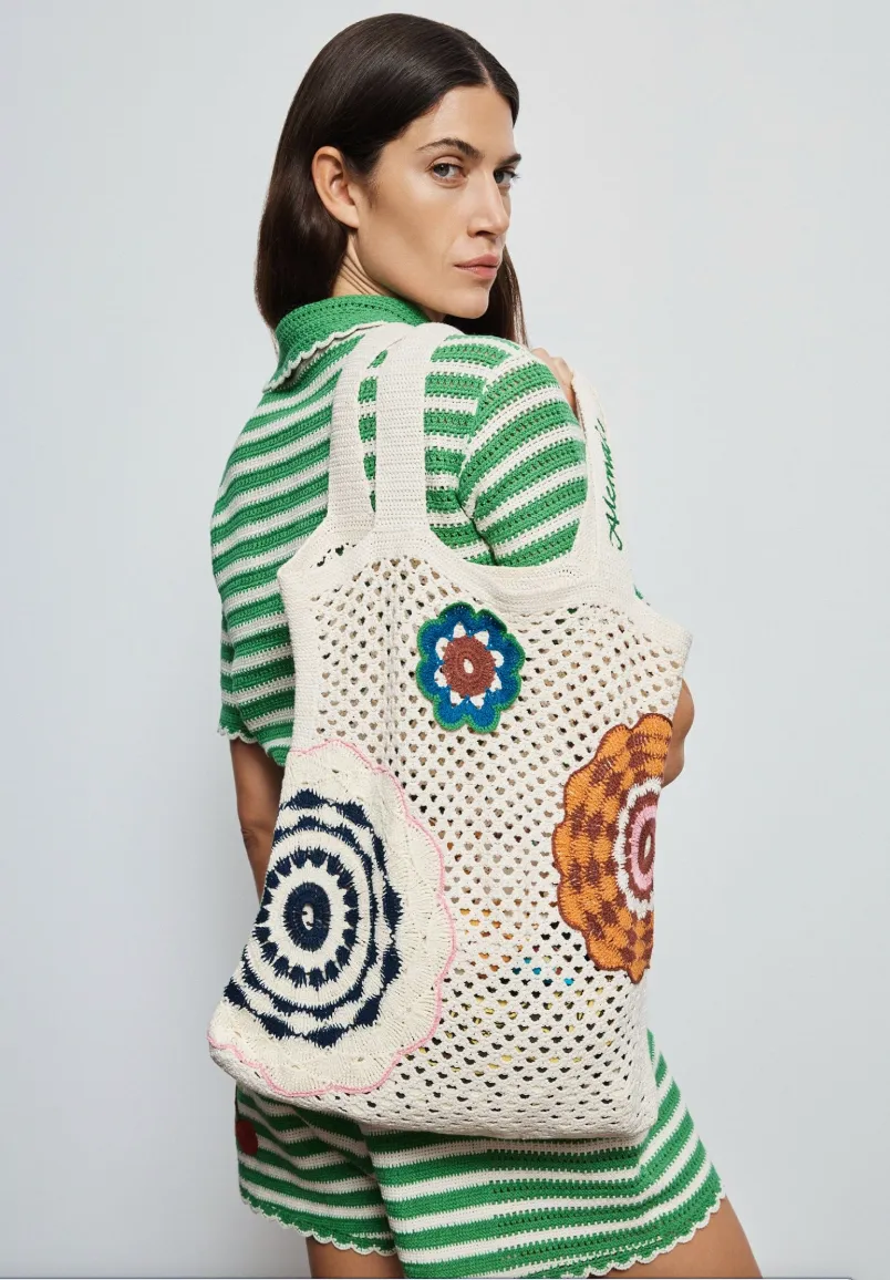 Alémais Elma Cream Crochet Tote Exclusive