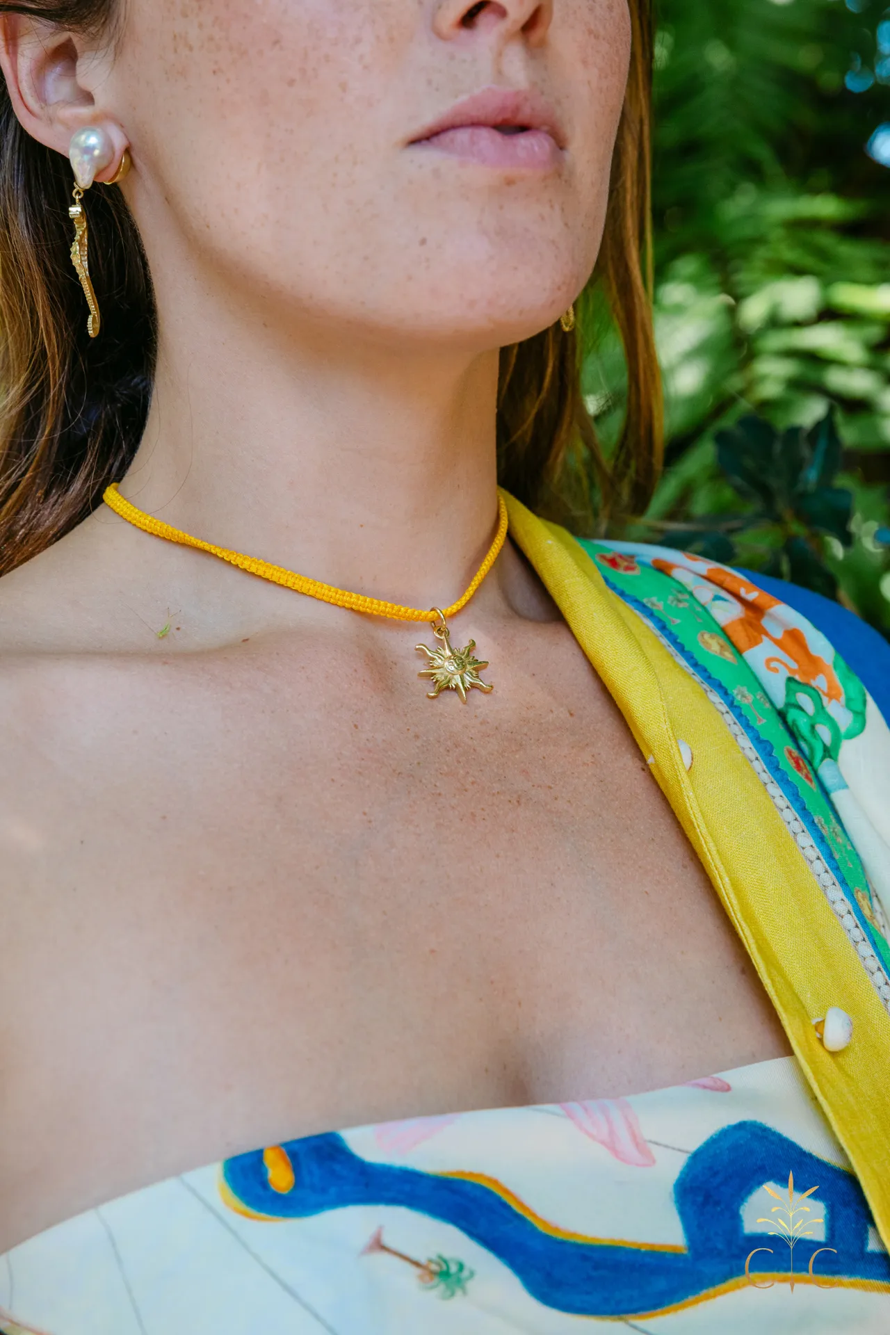 Alémais Curio Sun Macrame Necklace