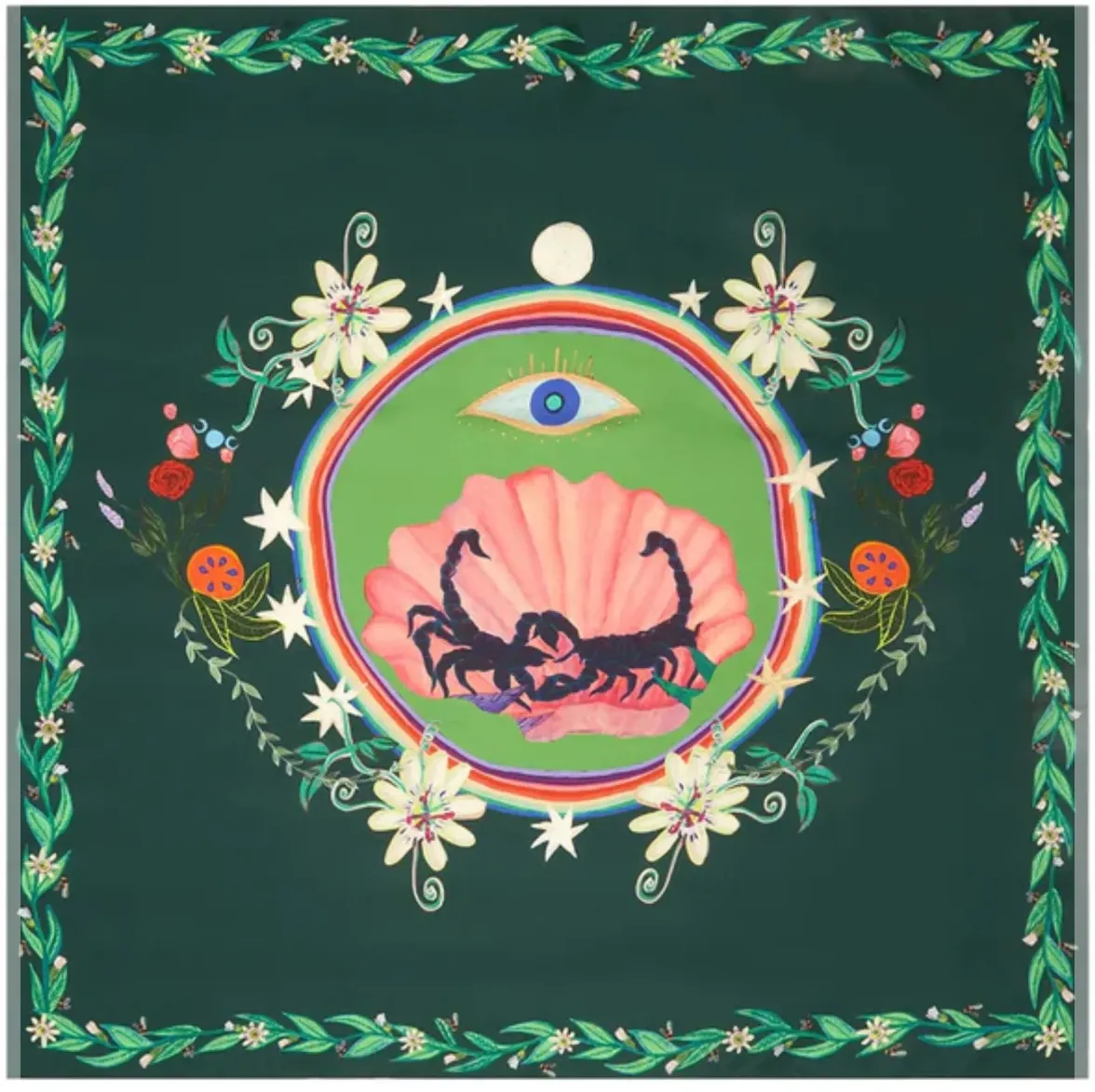 Alémais Meagan Shell Silk Scarf