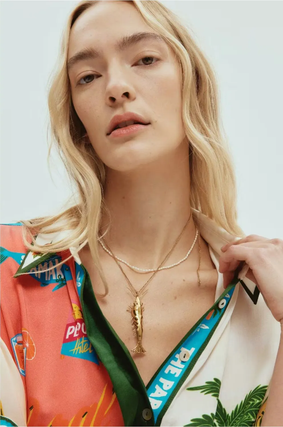 Alémais Banana House Lobster Pearl Necklace