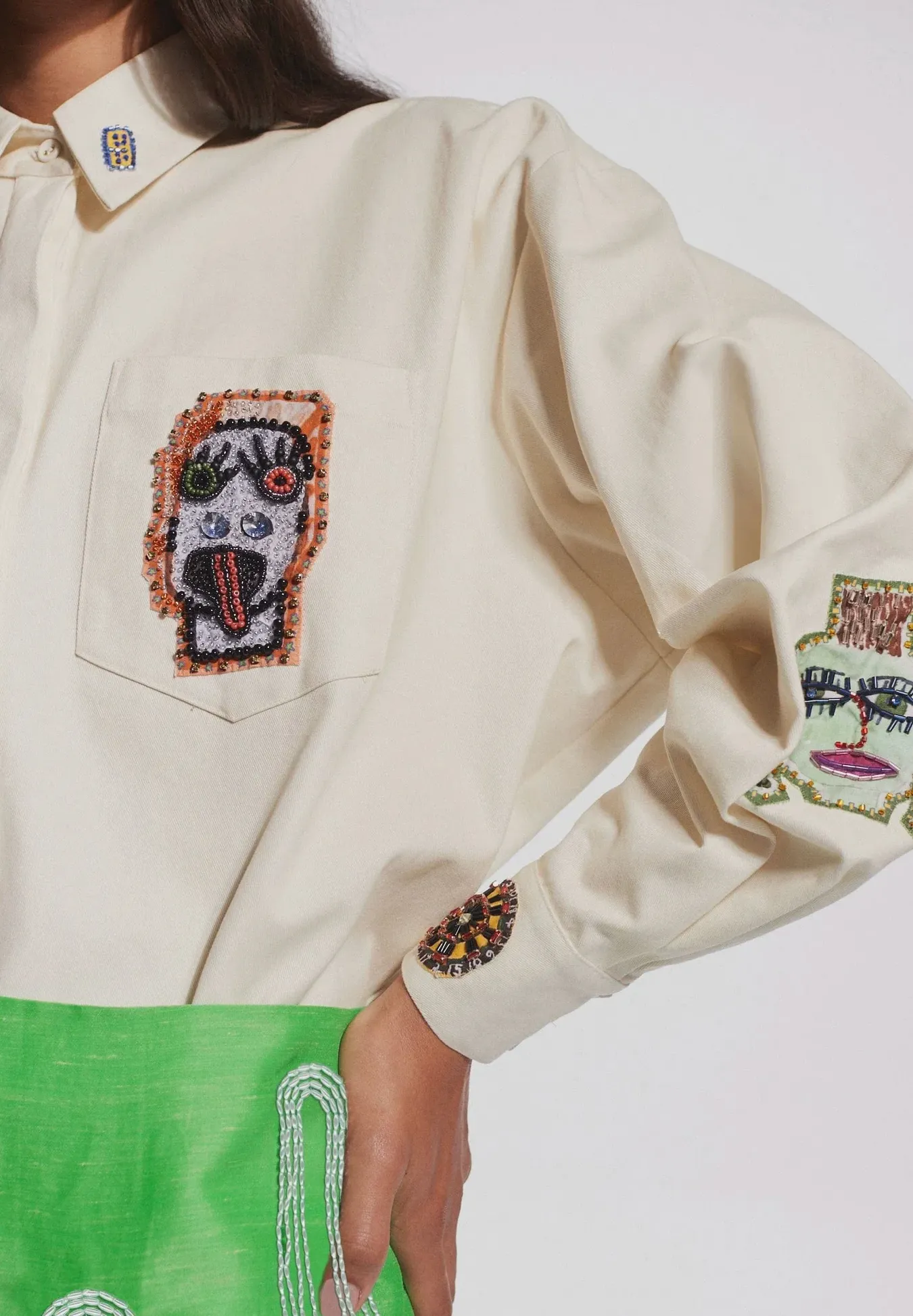 Alémais Players Embroidered Shirt Cream