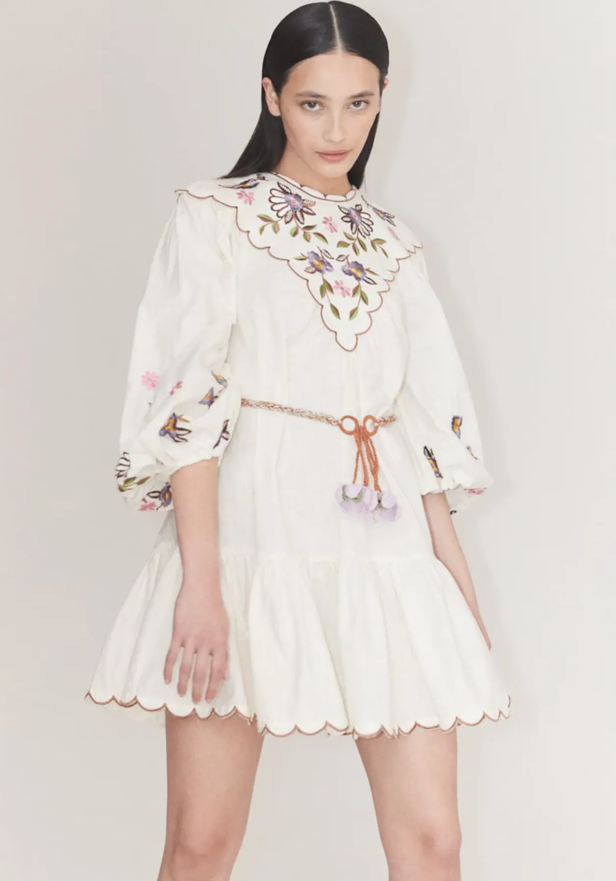 Alémais Nelly Embroidered Mini