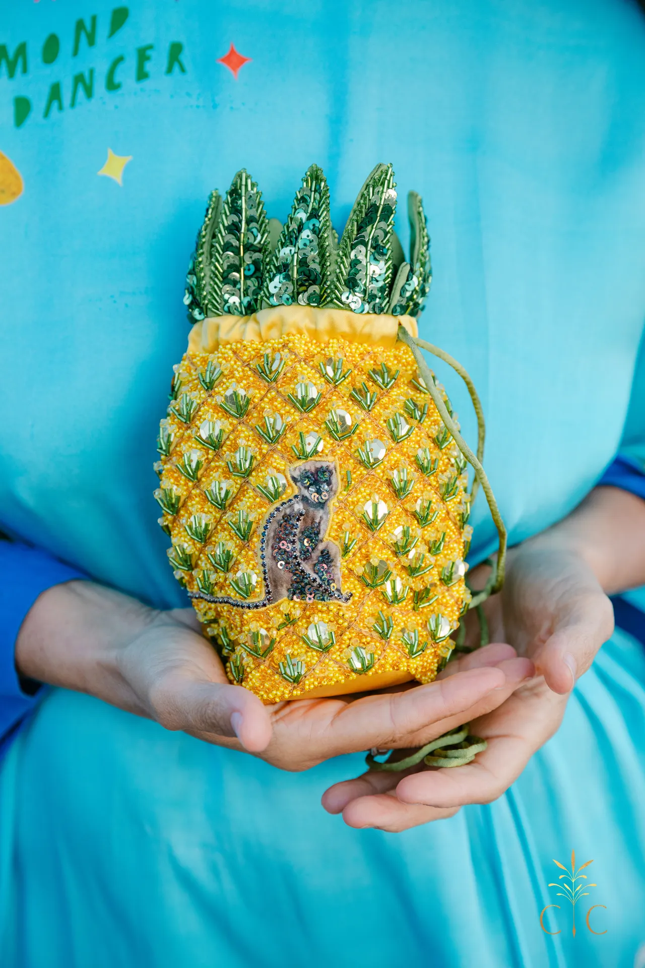 Alémais Diamond Dancer Beaded Pouch