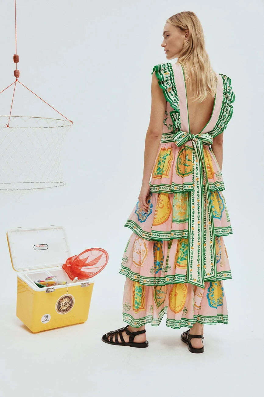 Alémais Porcelain Frill Midi 