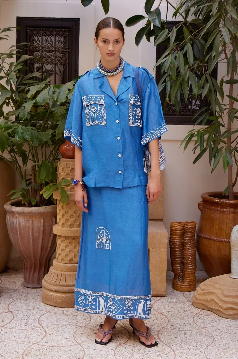 Alémais Yasmeen Embellished Set - Oversized Short and Skirt