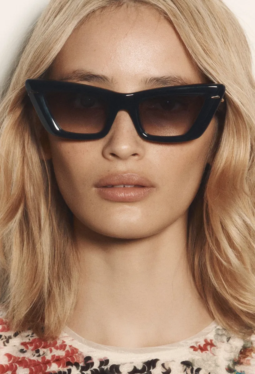 Alémais x Le Specs Lucia Navy Sunglasses