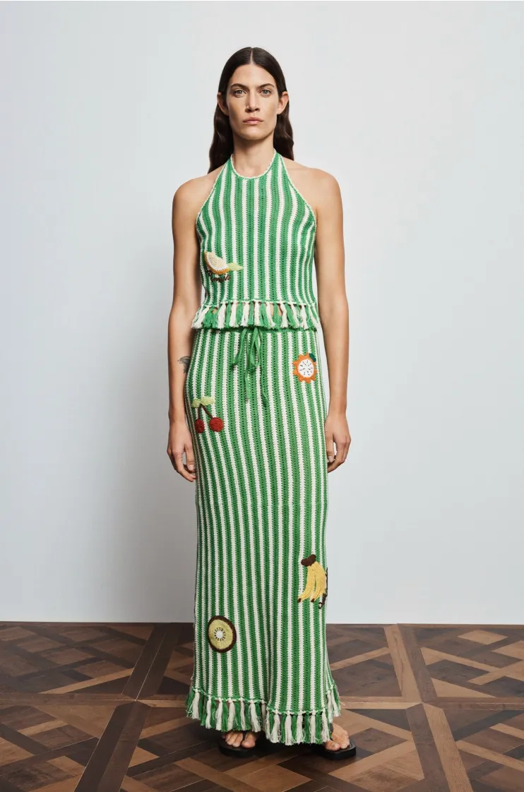 Alémais Sundae Green Set - Halter Top & Skirt