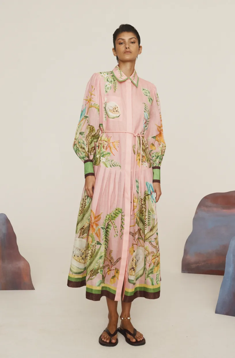 Alémais Papaya Shirtdress