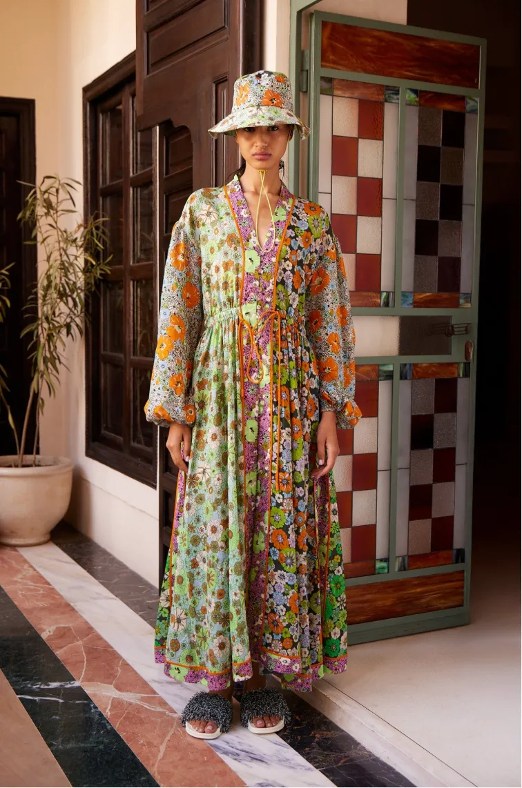 Alémais Orange Blossom Spliced Midi