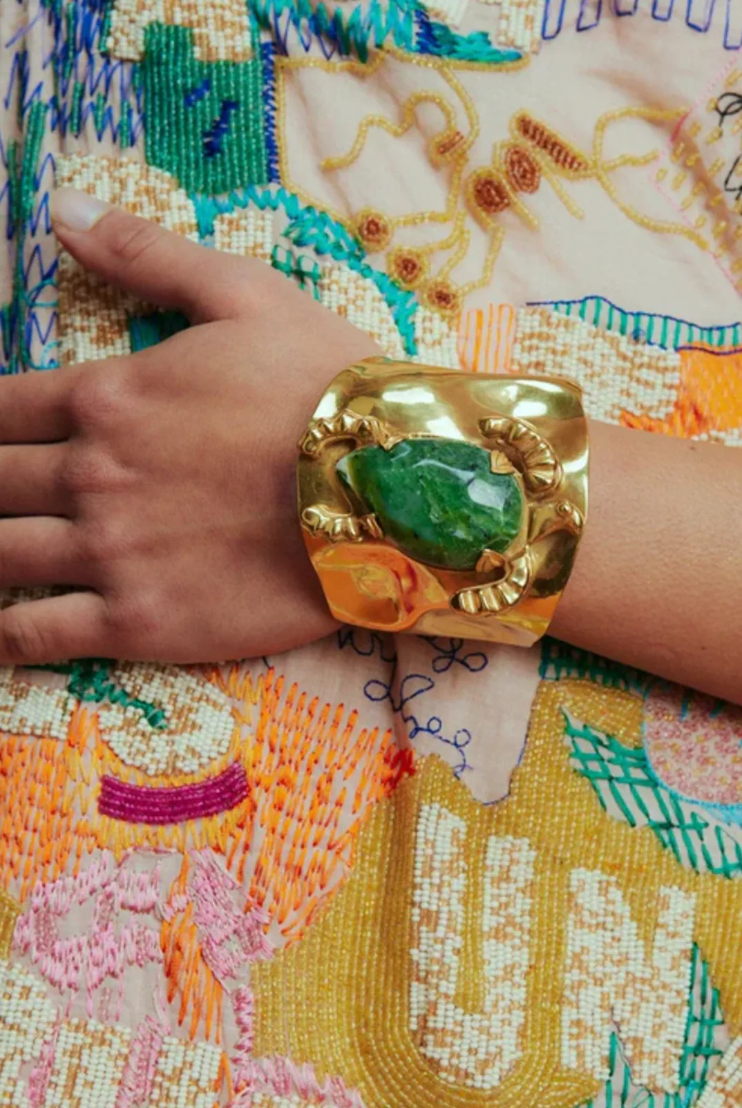 Alémais Encanto Rose Quartz Turtle Cuff