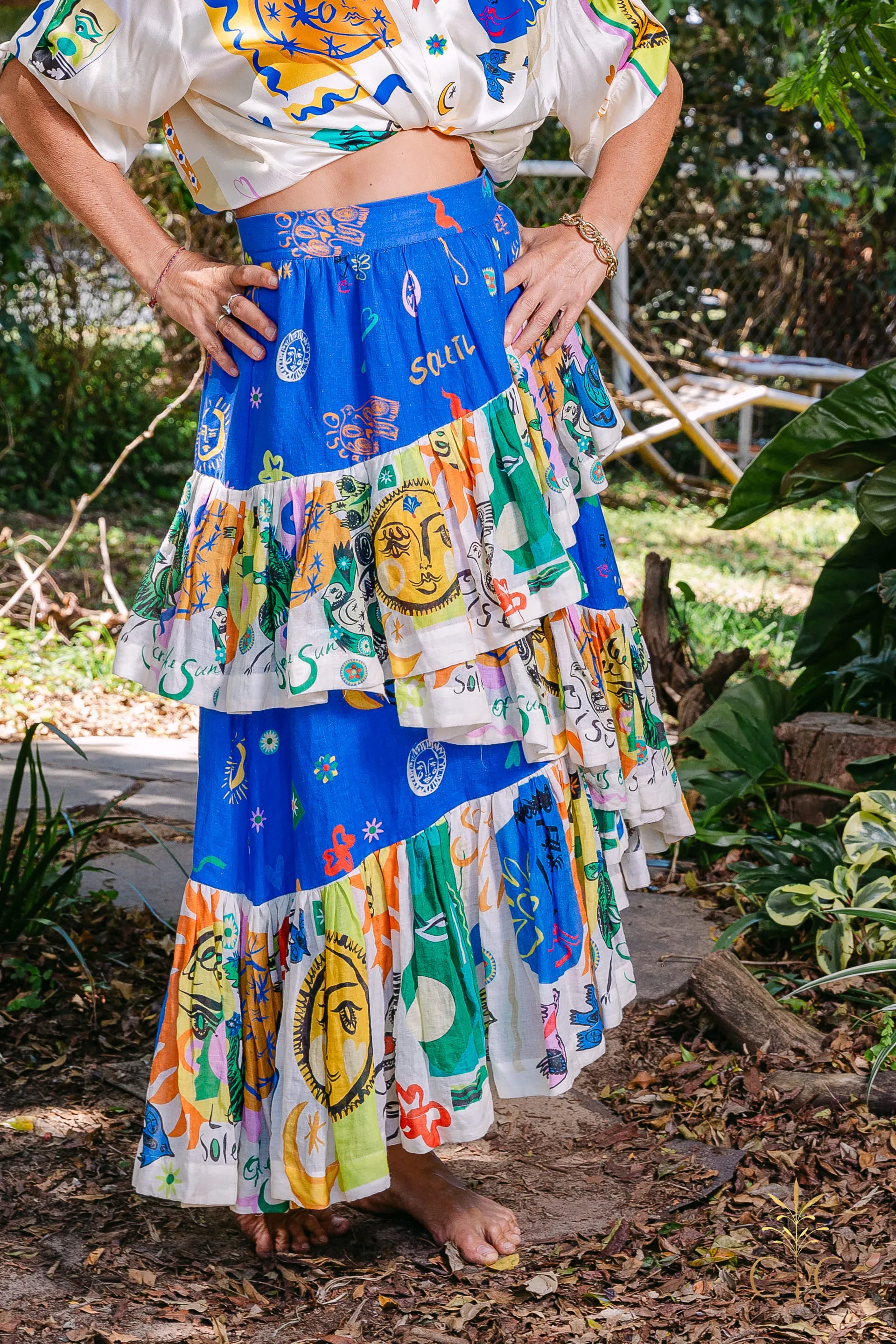 Alémais Soleil Ruffle Skirt 