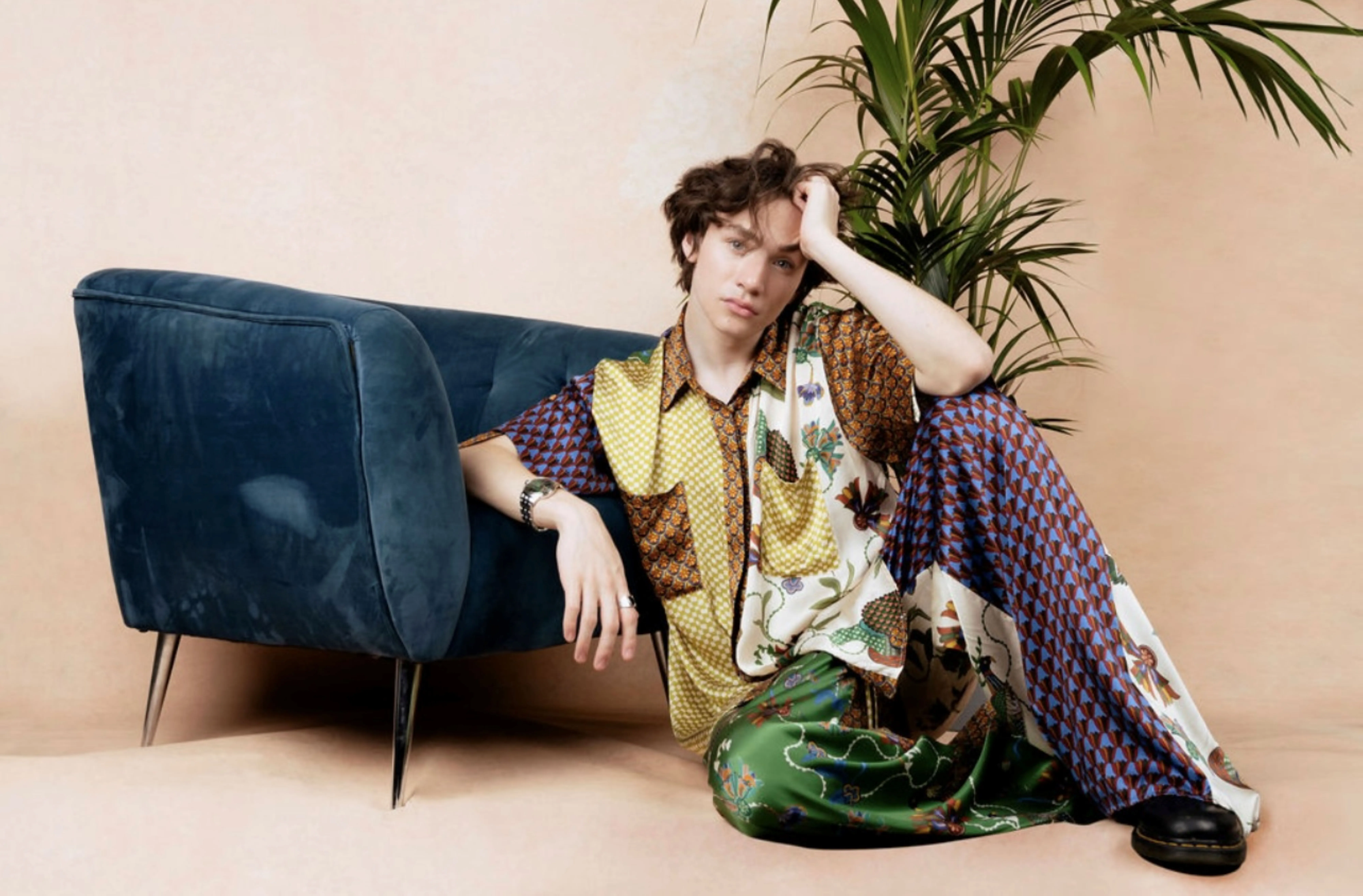 Alémais Birdie Spliced Silk Set - Shirt and Pant