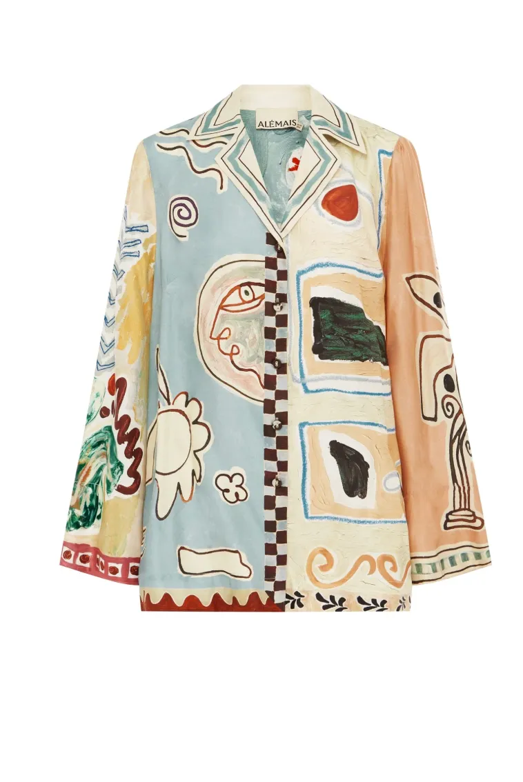 Alémais Michelle Silk Set - Shirt and Tapered Pant