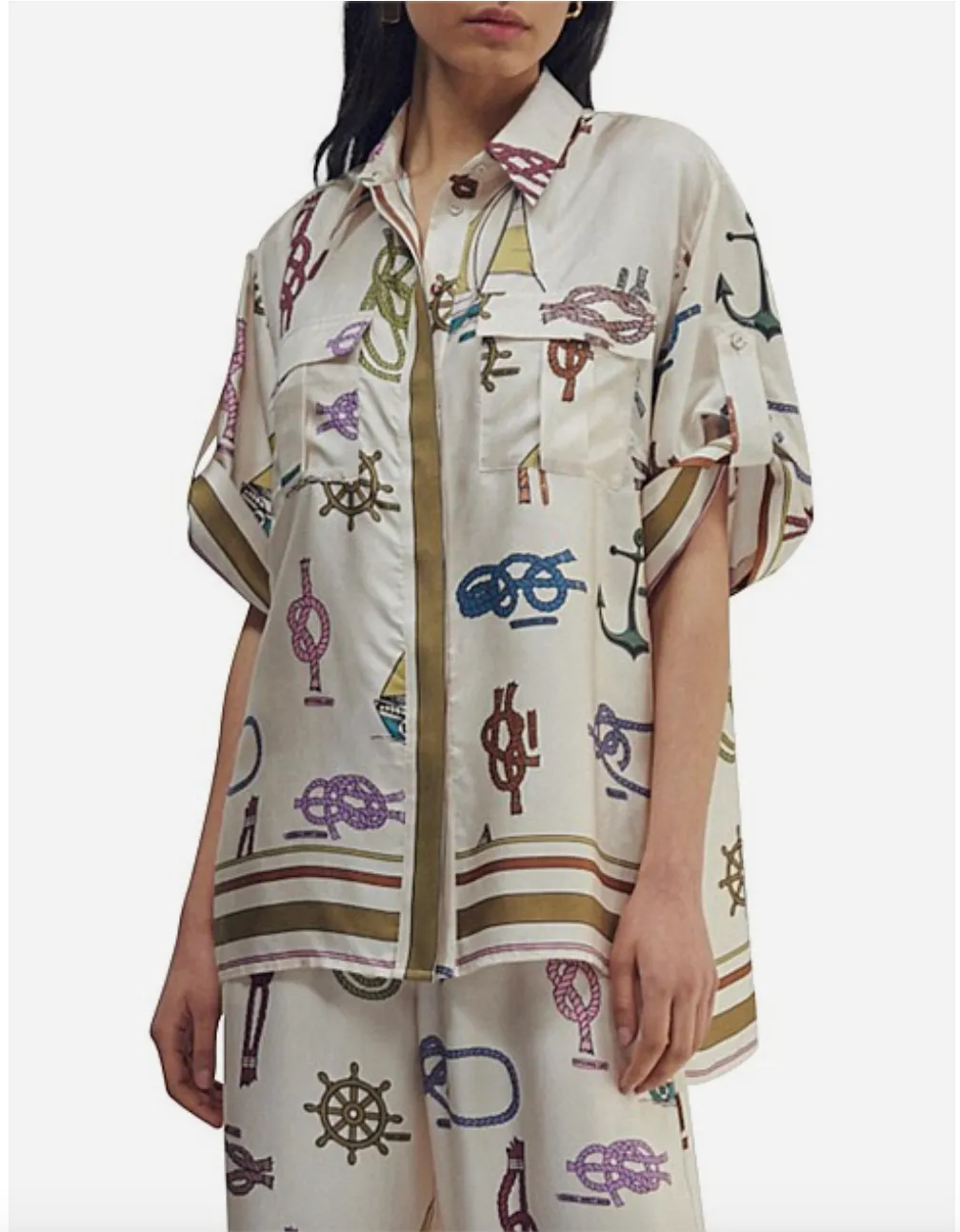 Alémais Ships Ahoy Silk Shirt