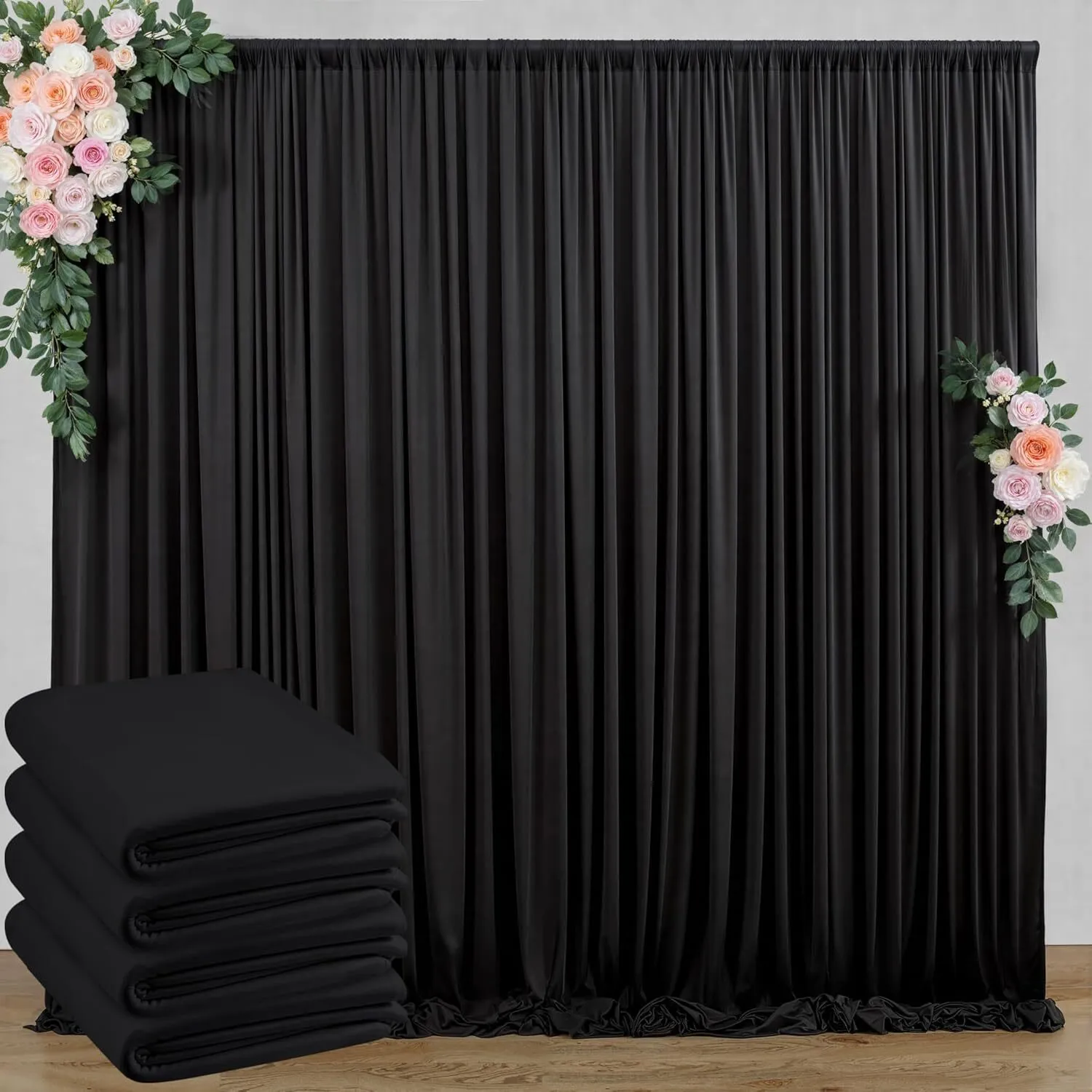 Black Back Drop Curtains 