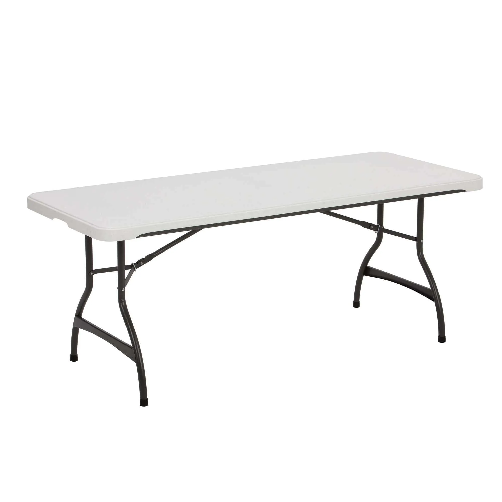 6' White Rectangular Folding Table