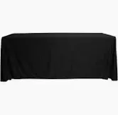 Black 126″ Rectangular Tablecloth
