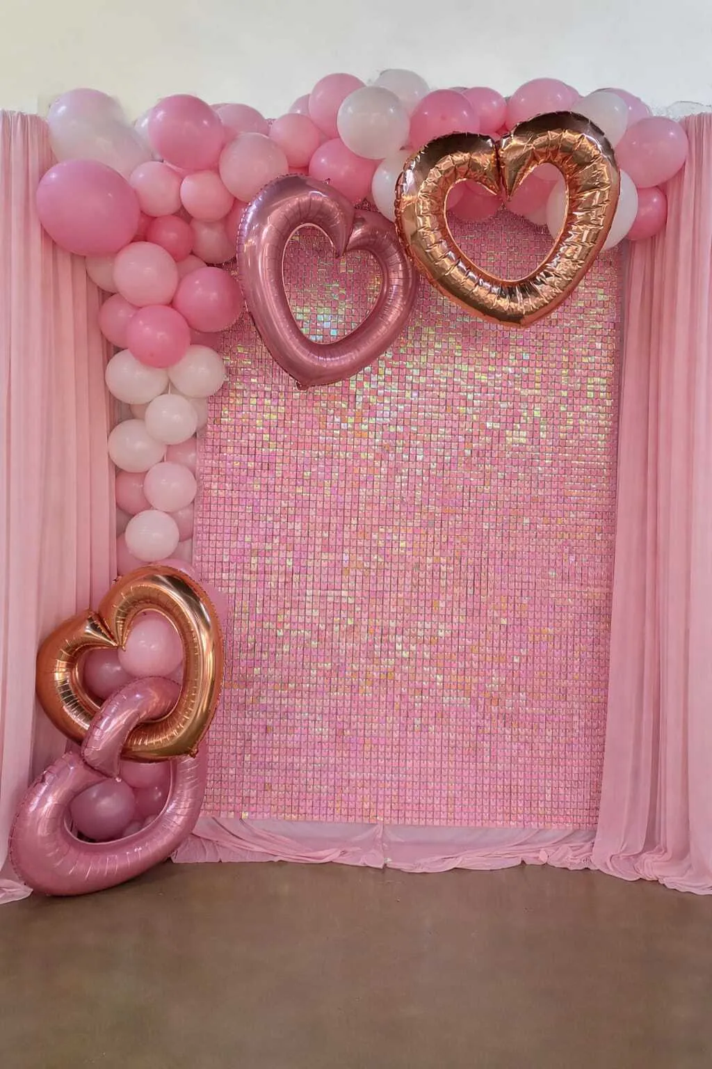 Pink Sequence Shimmer Wall