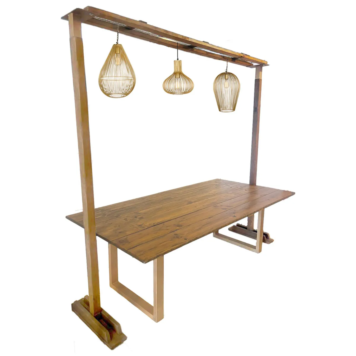 Sylvana Dining Table & Frame with Orion Lamps