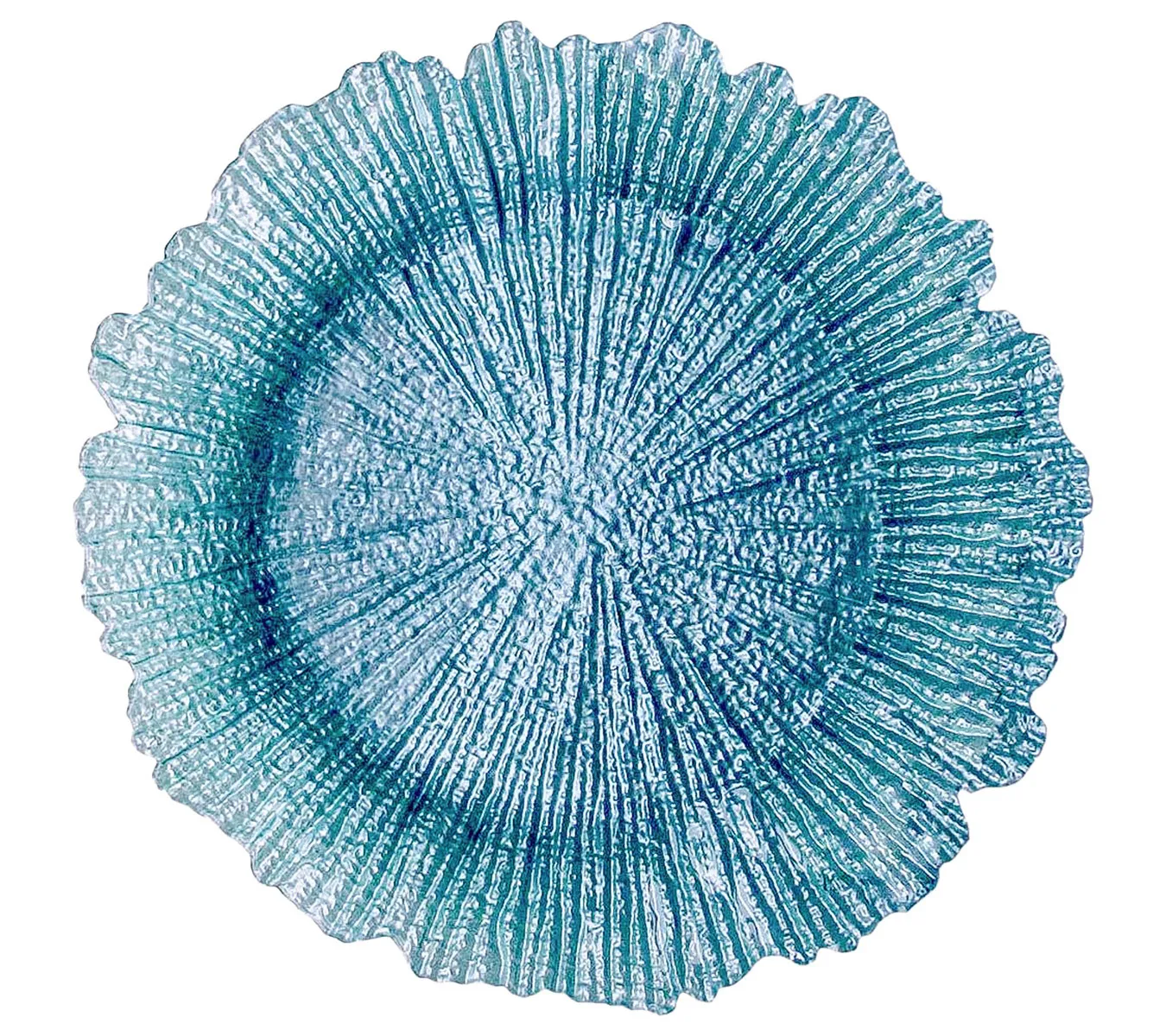Ocean Coral Glass Charger Plate