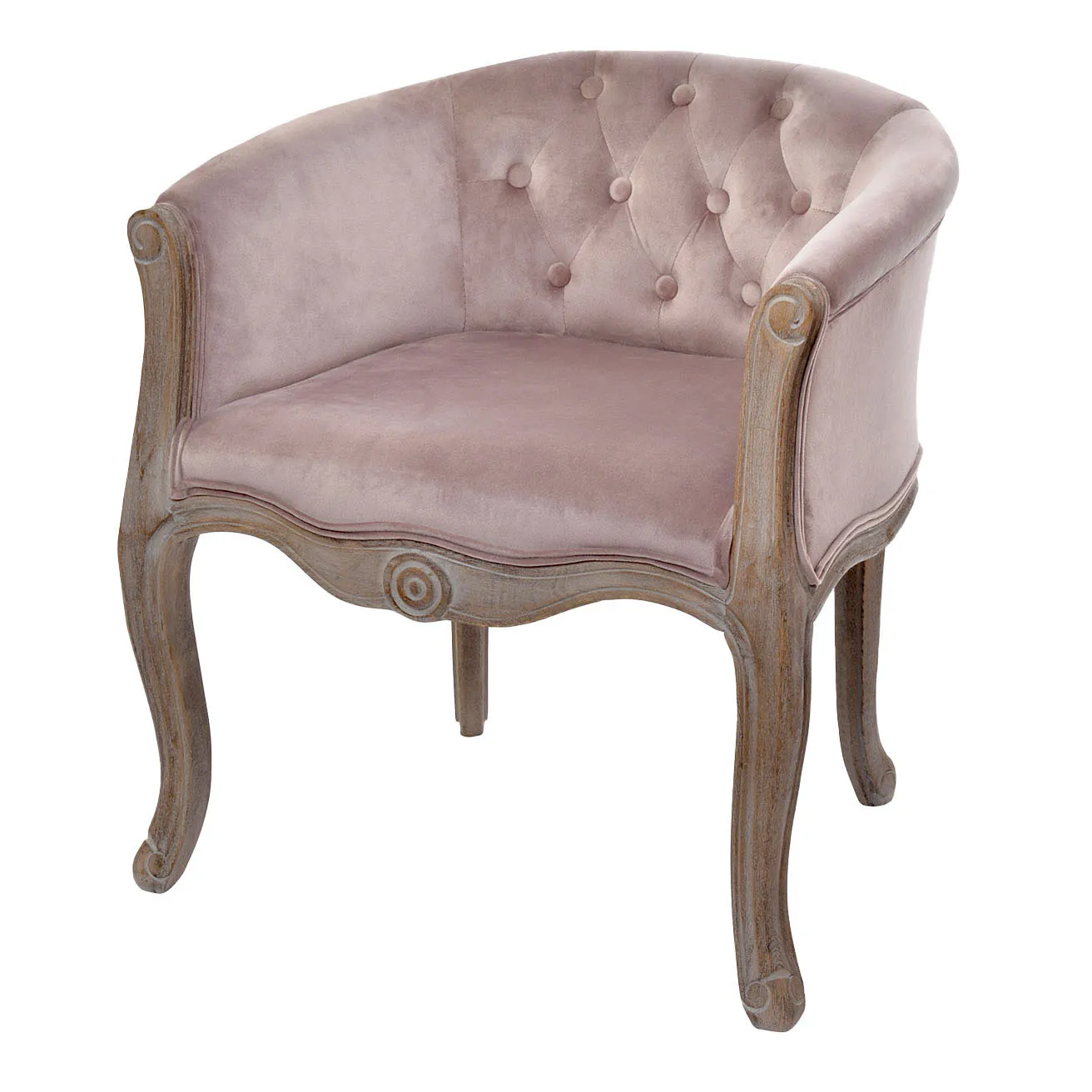 Amara Mauve Velvet Armchair