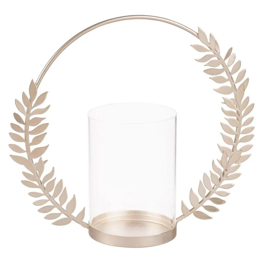 Gold Wreath Candle Holder