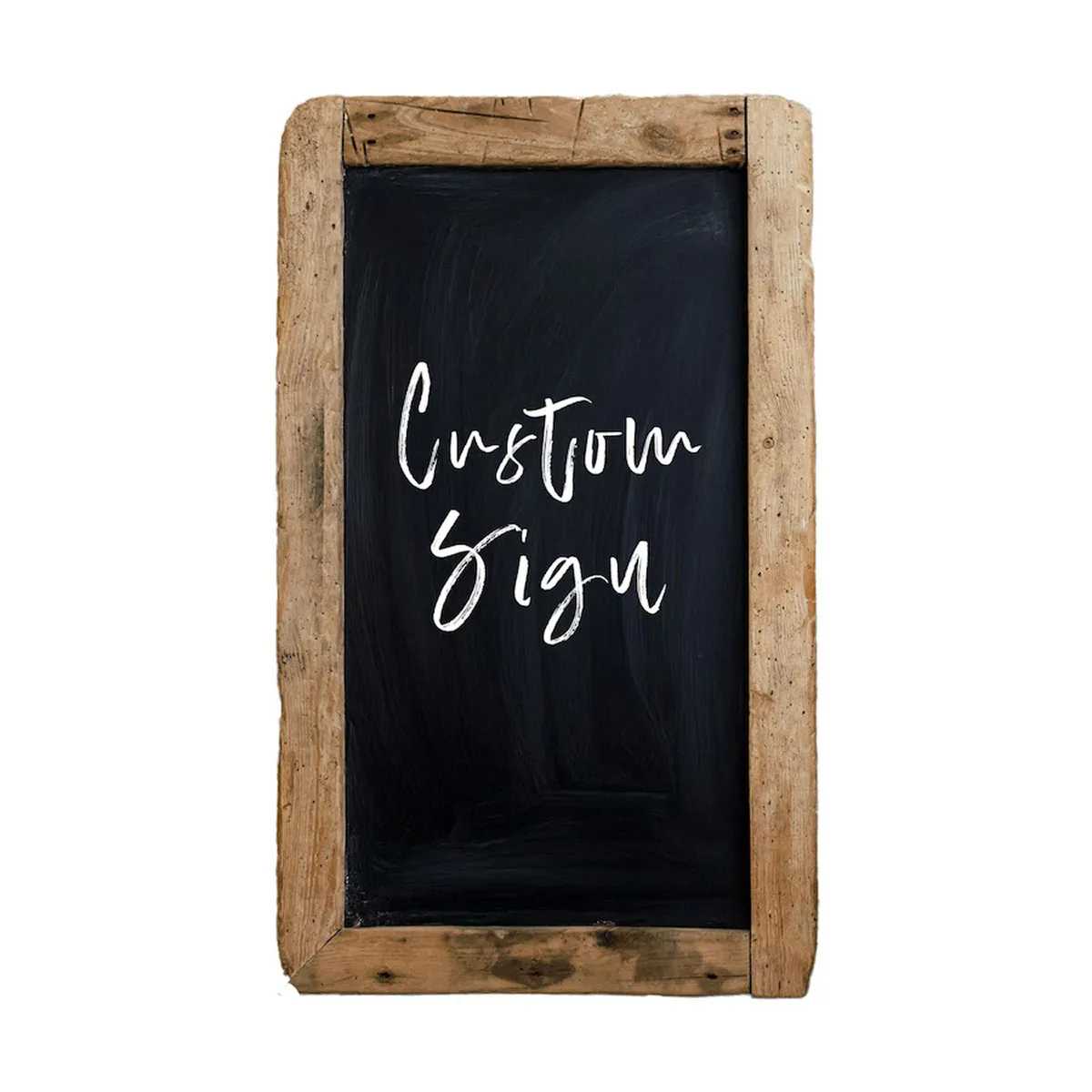 Custom Driftwood Chalkboard Sign