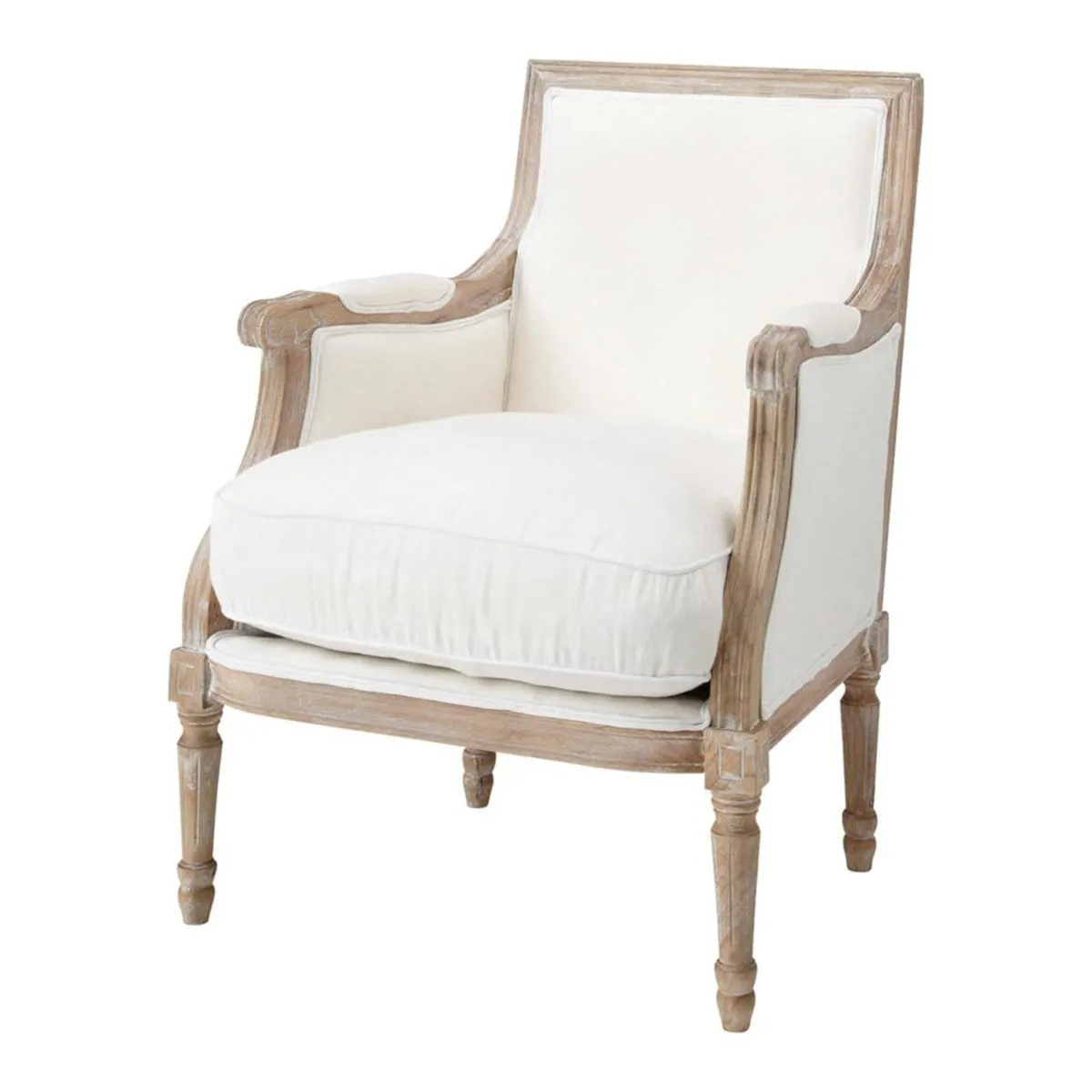 Hudson White Armchair