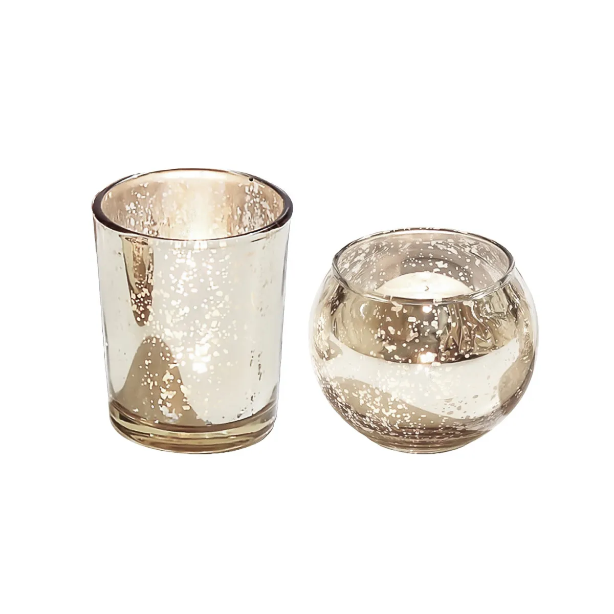 Silver Mercury Candle Holders