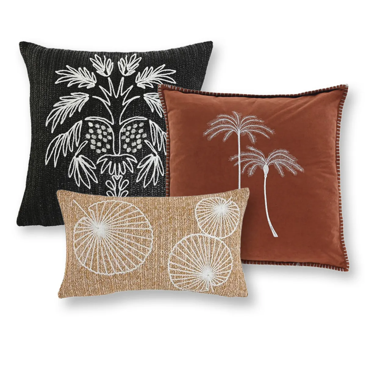 Noir Palm Lounge Cushions