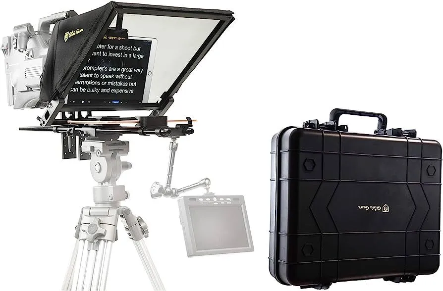 Glide Gear TMP750 17" Teleprompter with Monitor Kit (Uperfect 156Kickstand 15.6")