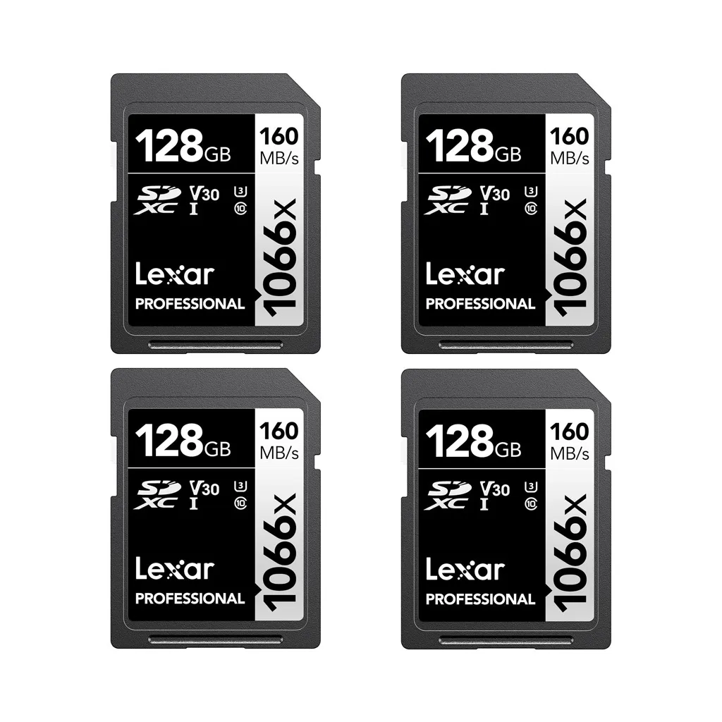 Lexar Silver Series 128GB v30 SD (4 Pack)