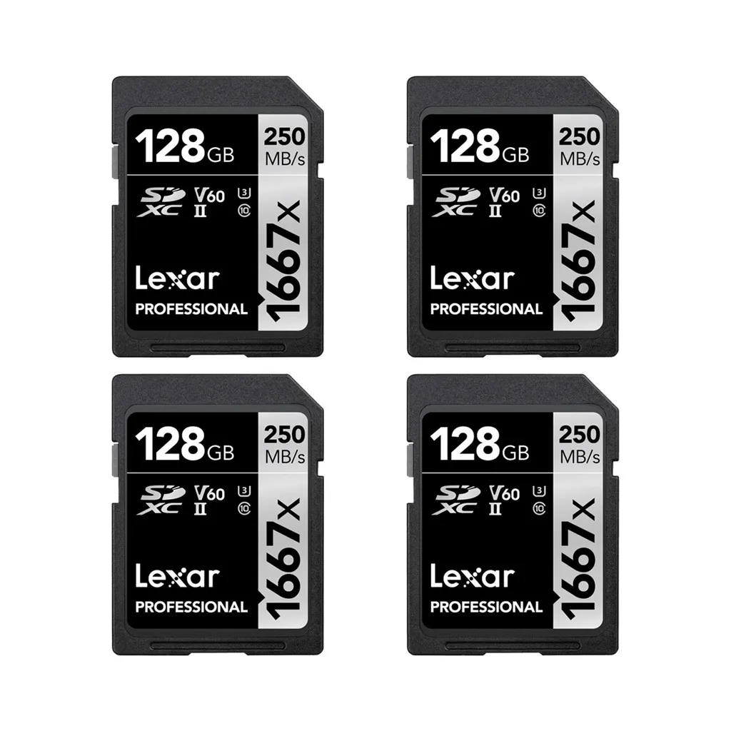 Lexar Silver Series 128GB v60 SD (4 Pack)