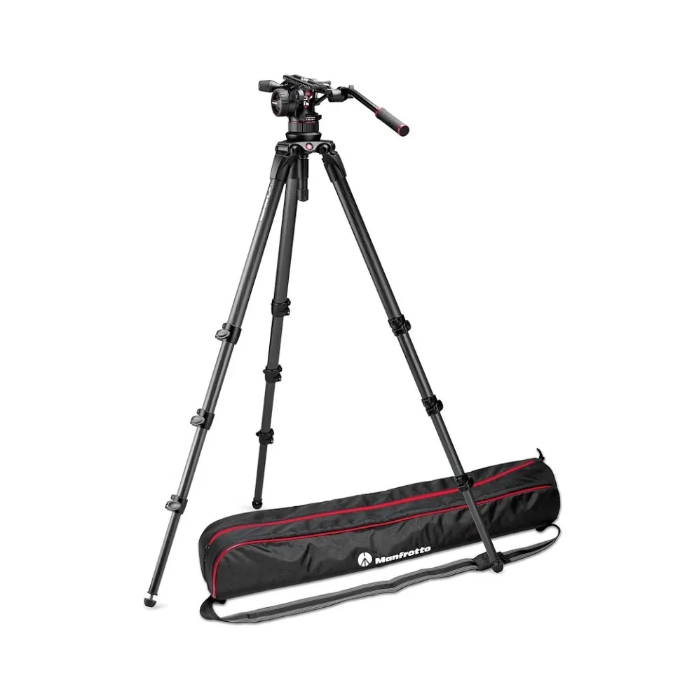 Manfrotto Nitrotech N12 Video Head with CF Tall Single Legs Tripod