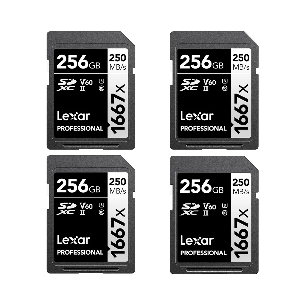 Lexar Silver Series 256GB v60 SD (4 Pack)