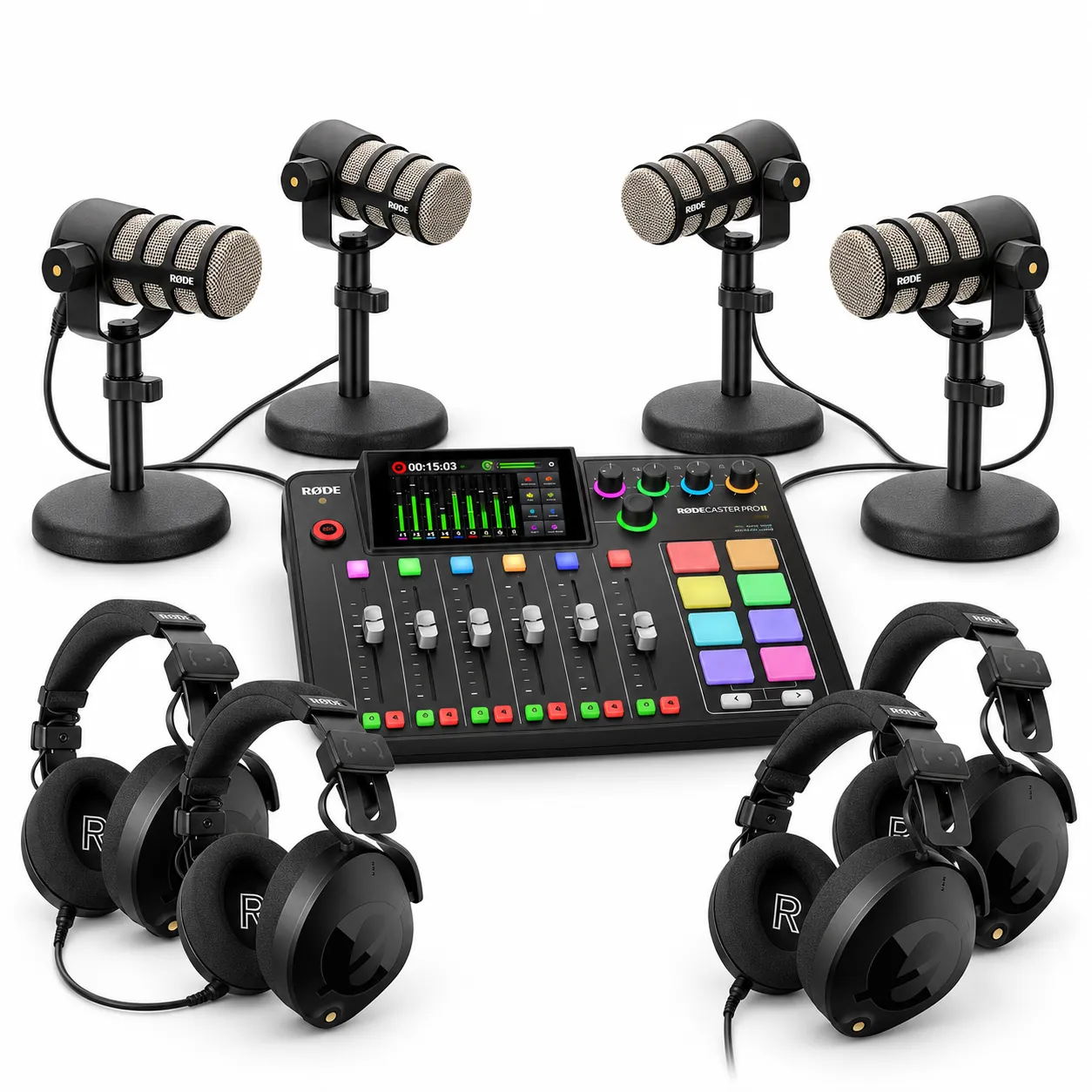 Rode RodeCaster Pro II 4-Person Podcast Kit