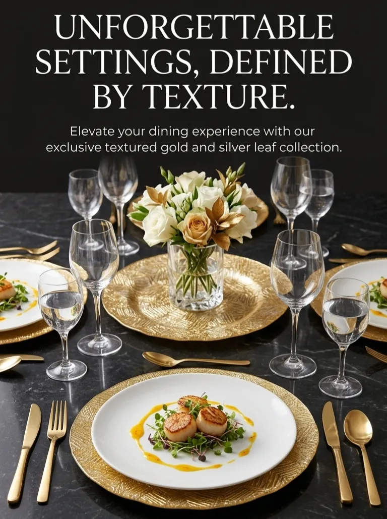 Glass Charger Plates Gold