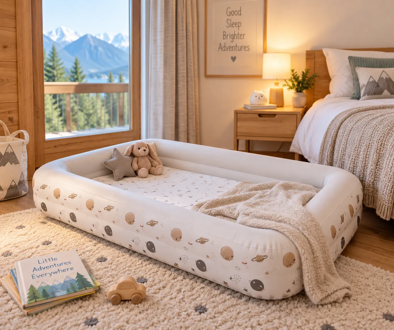 Inflatable Toddler Bed (with Pump & Carry Bag)
