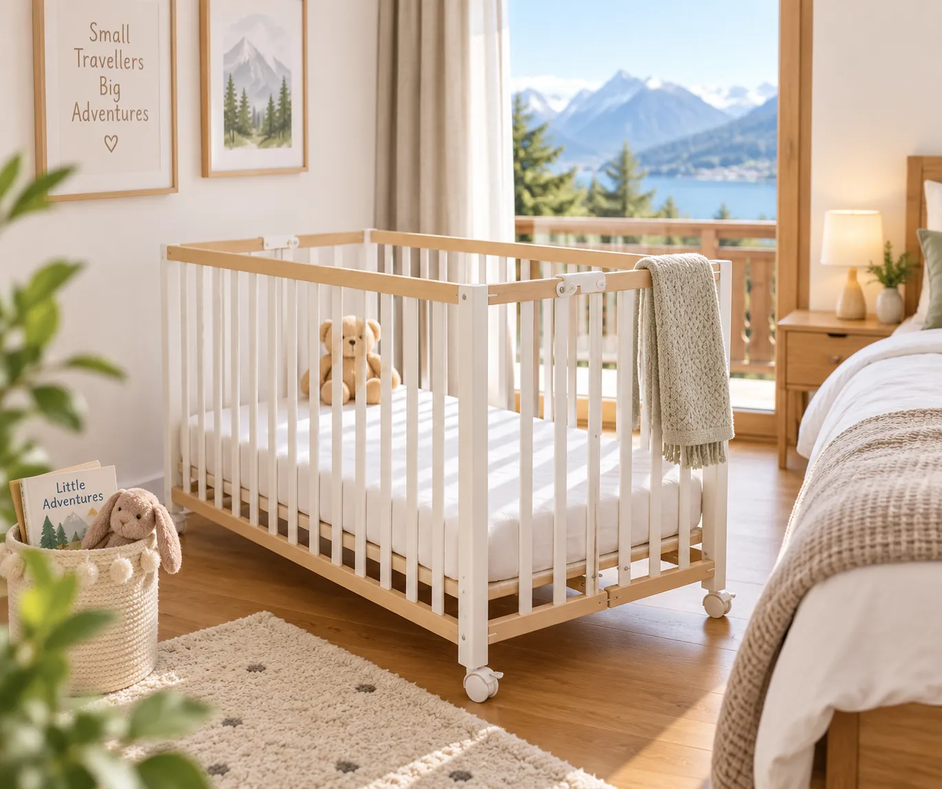 Wooden Baby & Toddler Cot | Full-Size Comfort