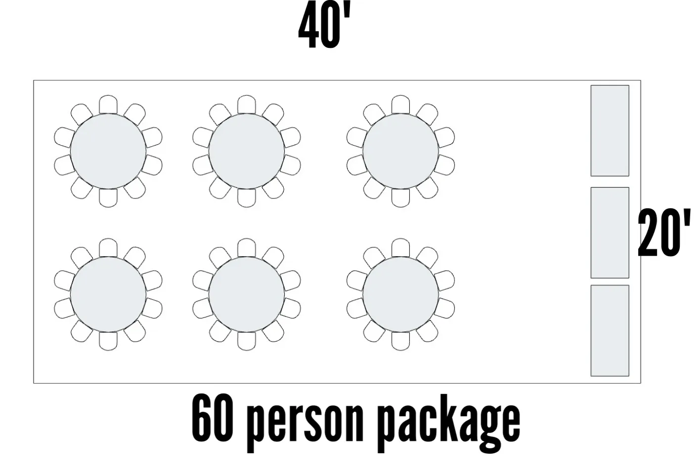 60 Person Tent Package 