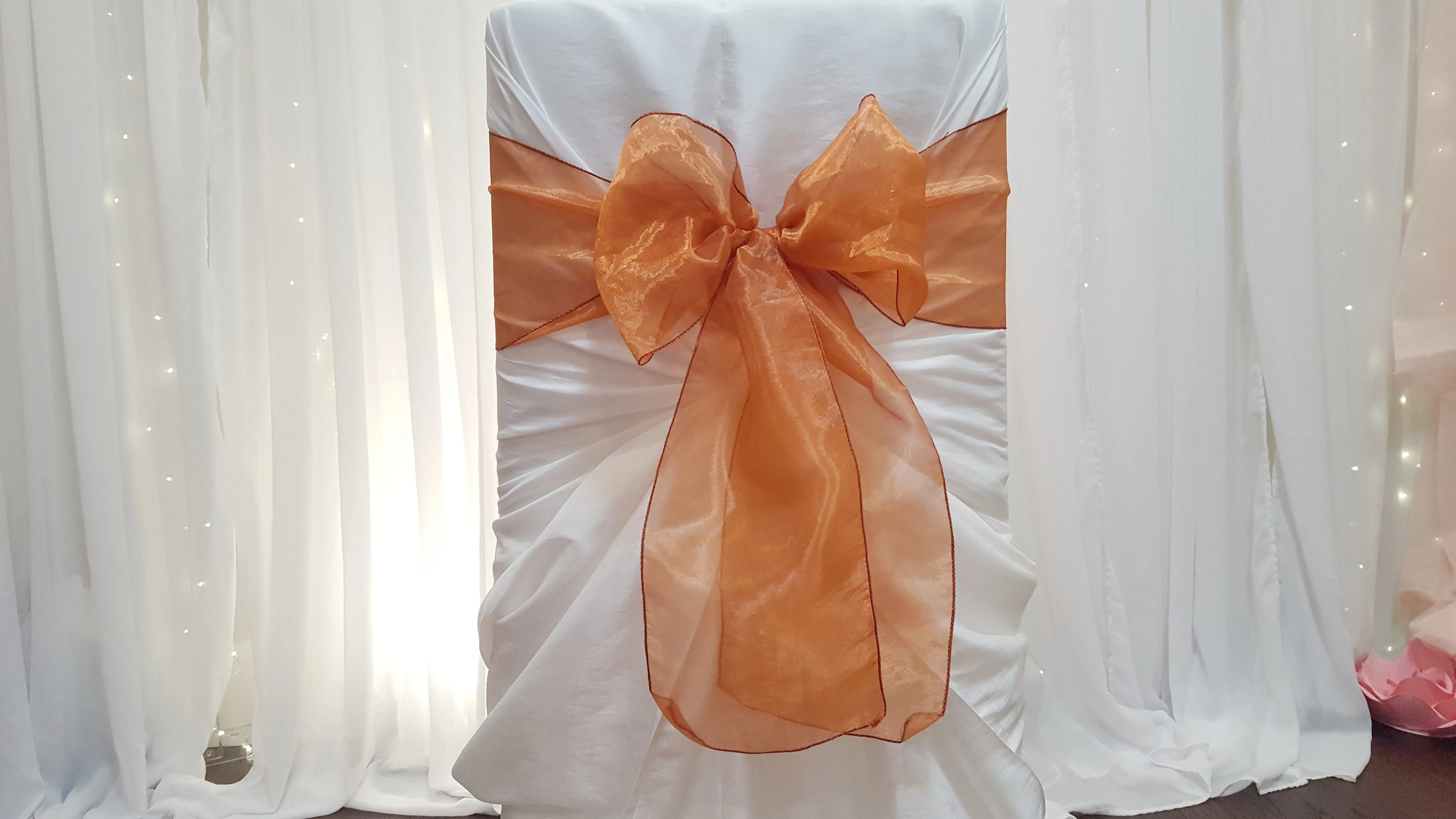 Sash - Organza - Burnt Orange