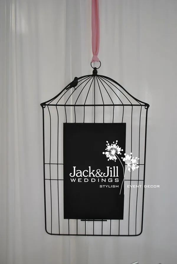 Sign - Birdcage Chalkboard - Black