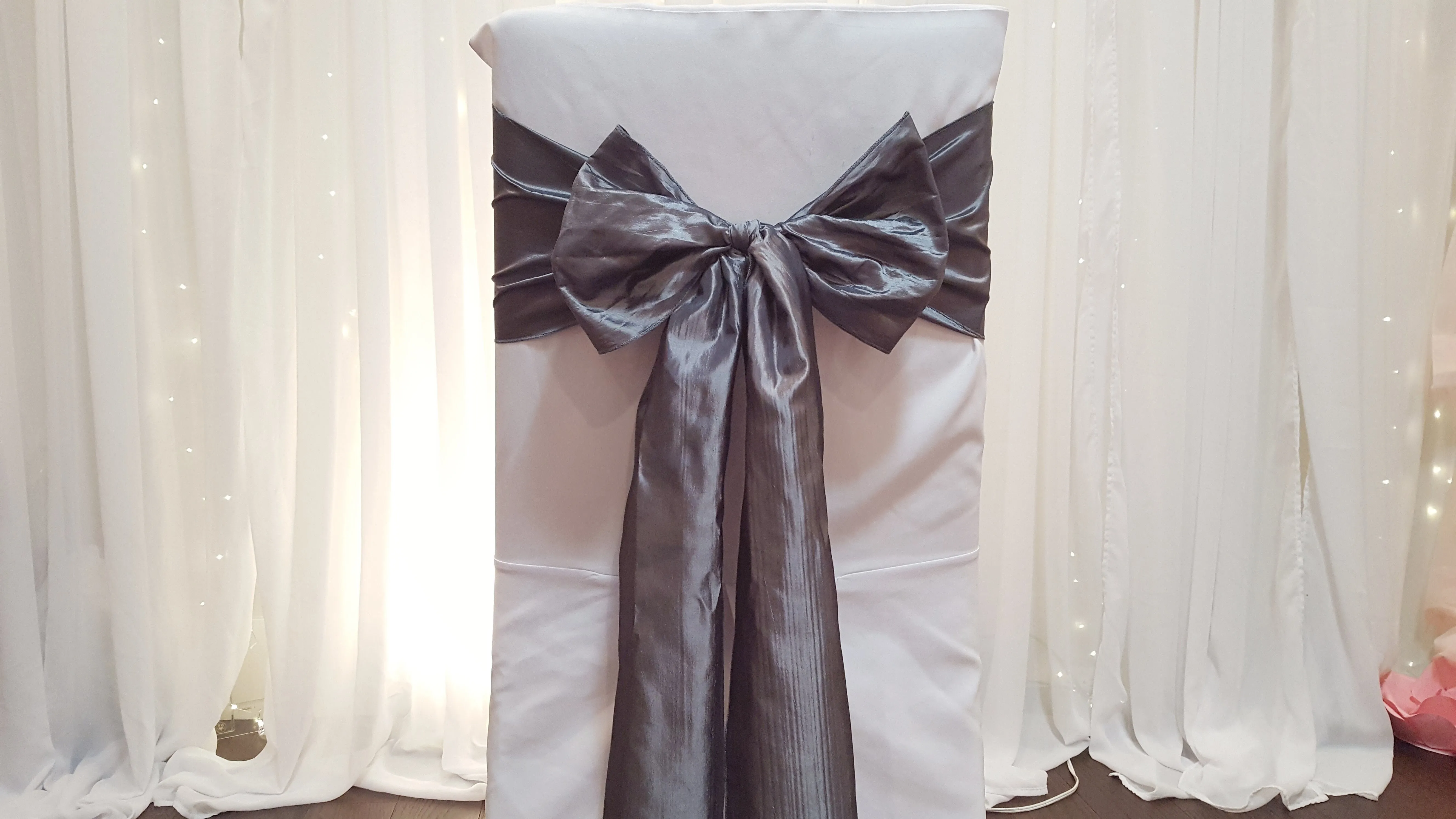 Sash - Taffeta - Pewter