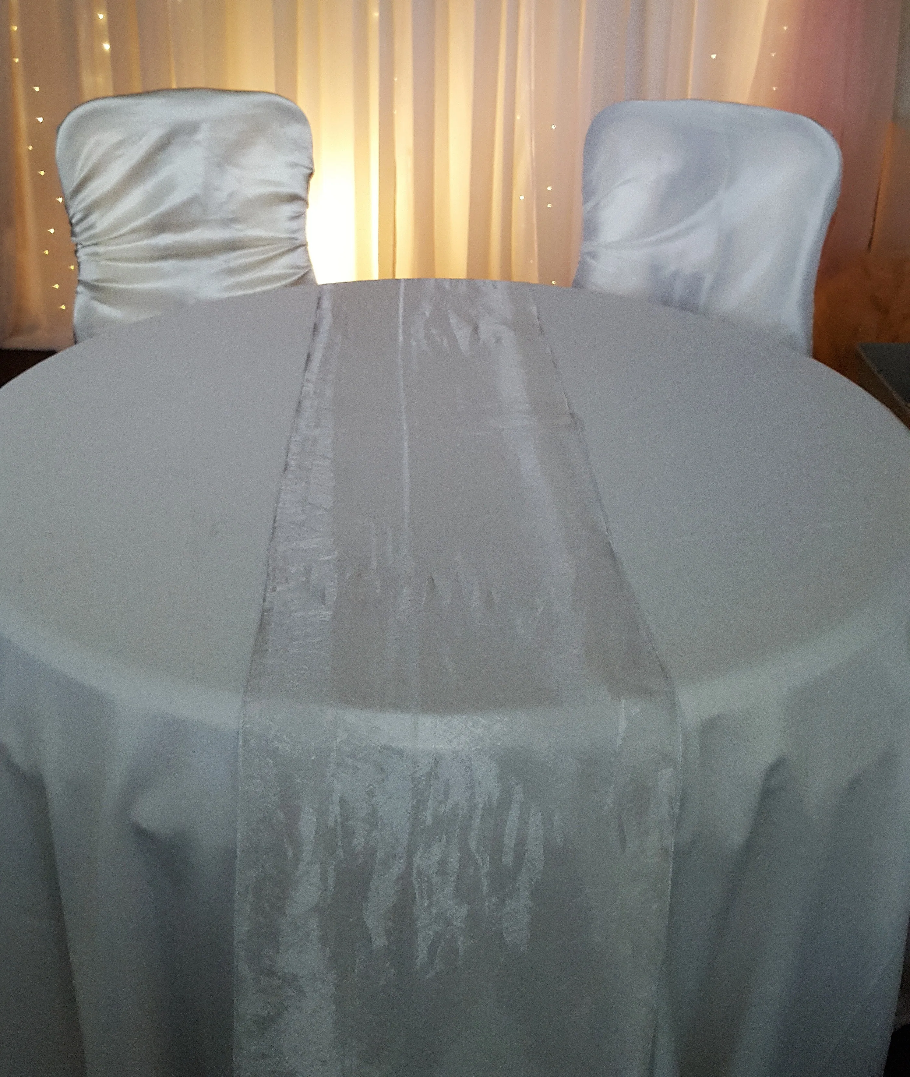 Table Runner - Organza - Silver