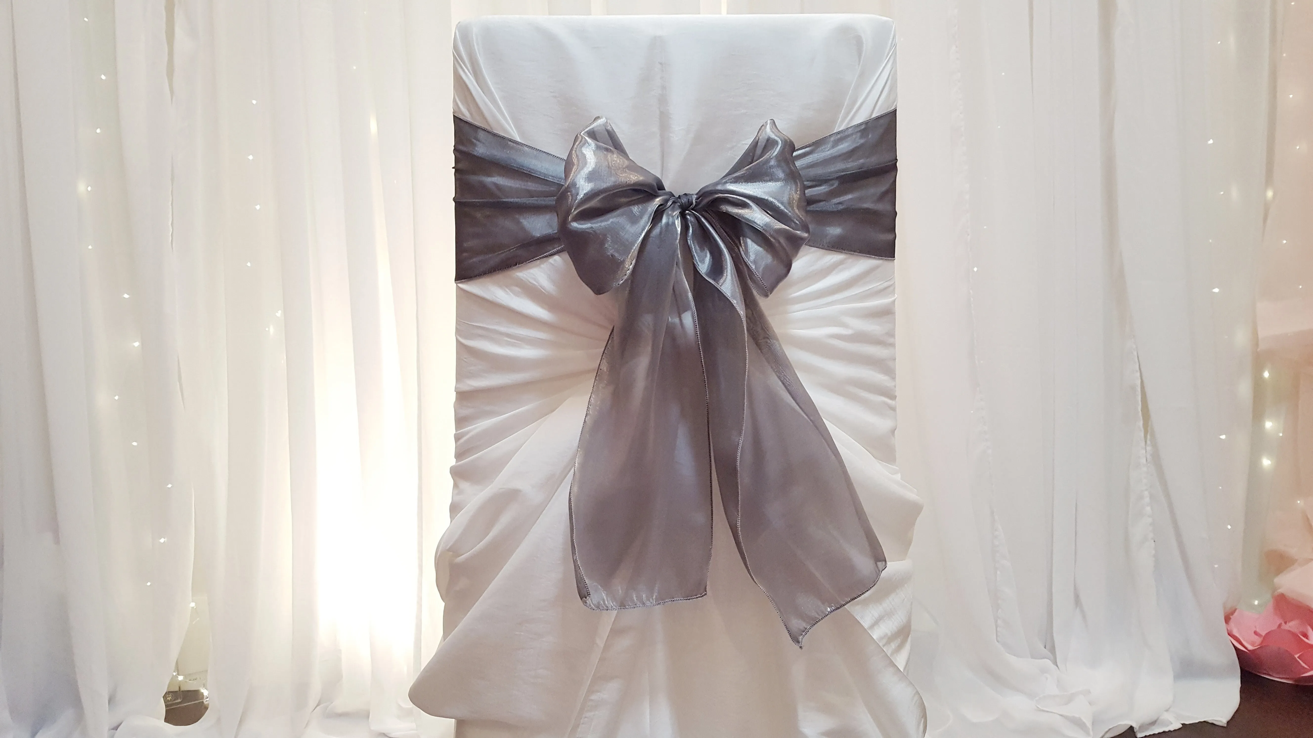 Sash - Organza - Pewter