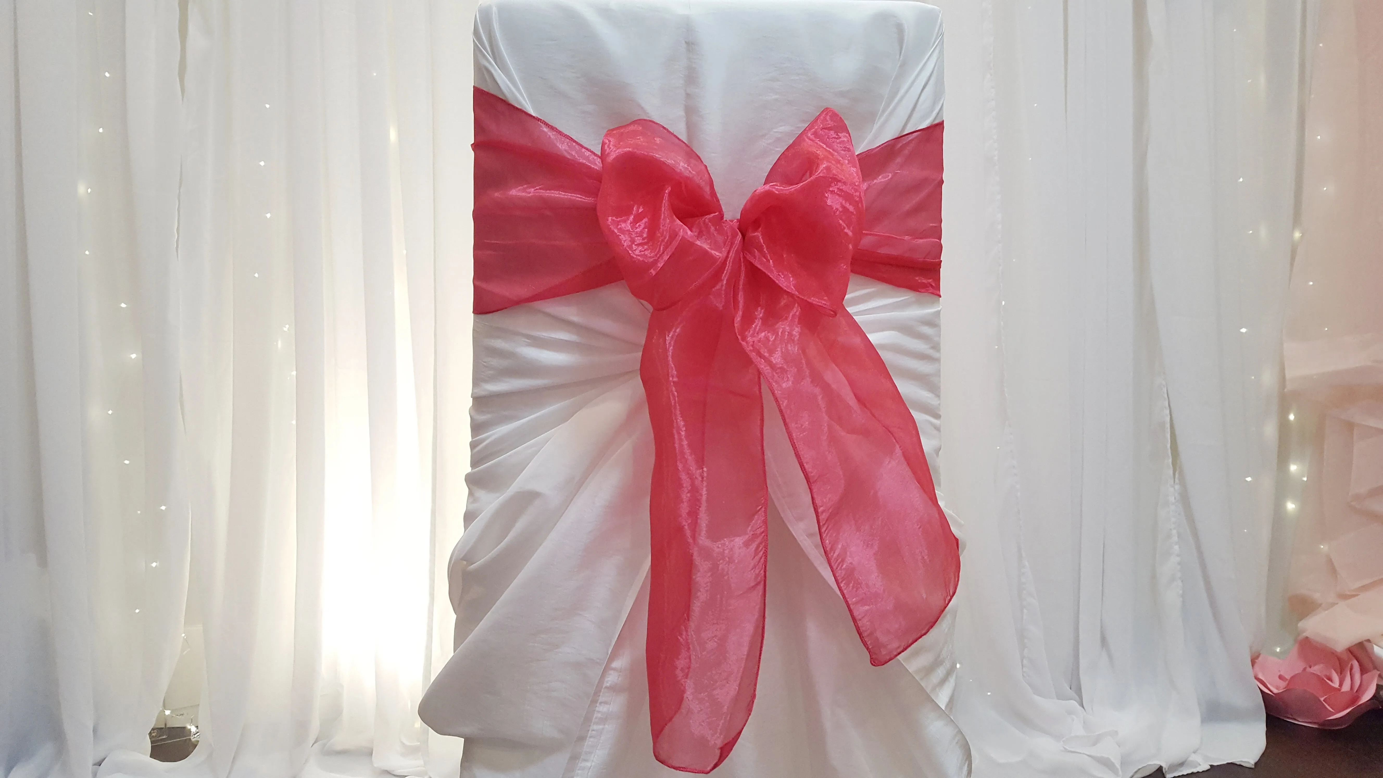 Sash - Organza - Fuchsia